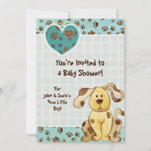 A Boy's Best Friend Photo Baby Shower Invitation