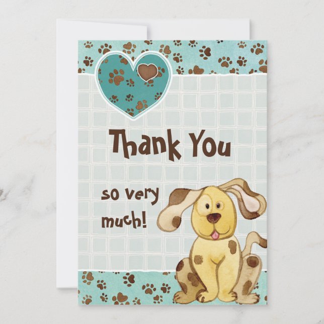 A Boy's Best Friend Photo BabyThank You Notes (Front)