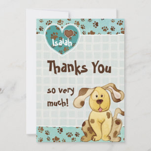 A Boy's Best Friend Photo BabyThank You Notes