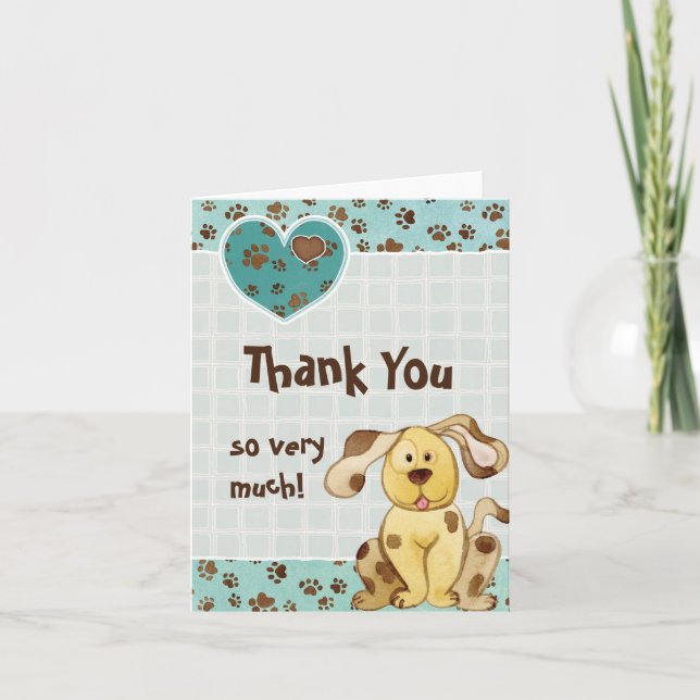 A Boy's Best Friend Photo Thank You Notes (Front)