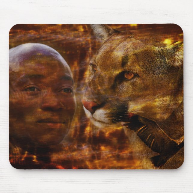 A brave warrior in South Africa Mouse Mat (Front)