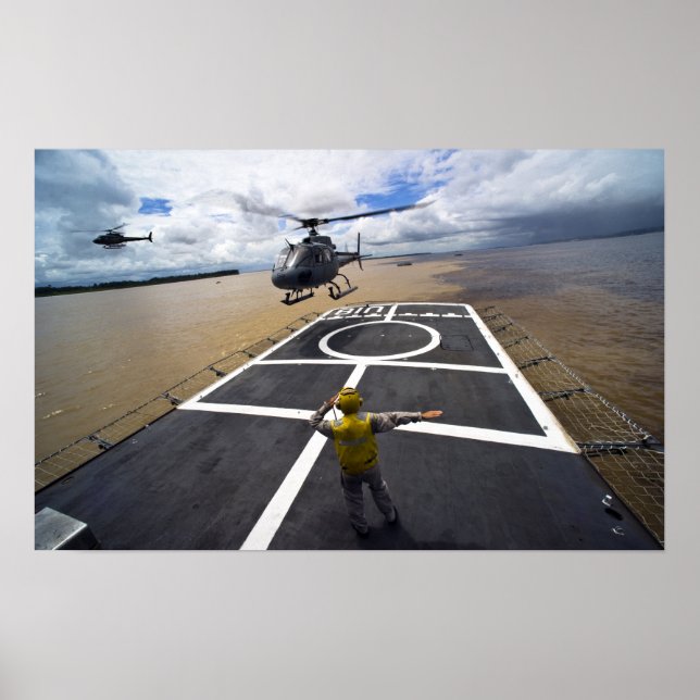 A Brazilian Eurocopter prepares to land Poster (Front)