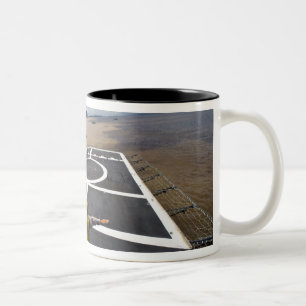 A Brazilian Eurocopter prepares to land Two-Tone Coffee Mug