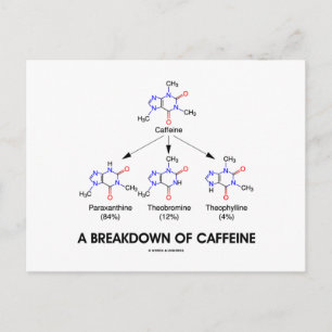 A Breakdown Of Caffeine (Chemical Molecules) Postcard
