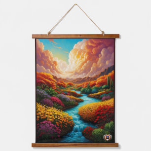 A Breathtaking Fantasy Landscape AI Art - Xzendor7 Hanging Tapestry