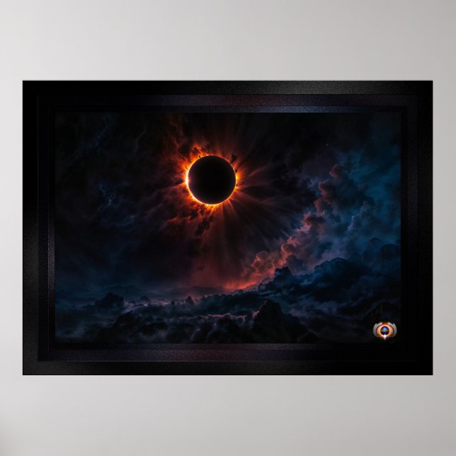 A Breathtaking Solar Eclipse AI Art by Xzendor7 Poster (Front)