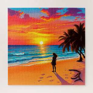 A breathtaking tropical sunset jigsaw puzzle