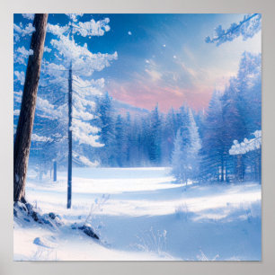A Breathtaking Winter Forest Poster