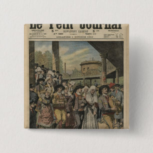 A Breton wedding right in Paris 15 Cm Square Badge