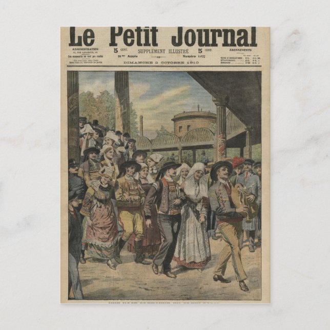 A Breton wedding right in Paris Postcard (Front)