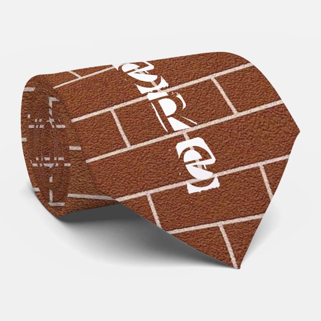 A Brick Wall - Add Your Special Text  /  Message 5 Tie (Rolled)