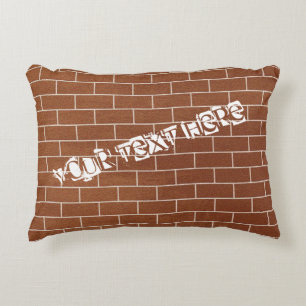 A Brick Wall - Add Your Special Text / Message Decorative Cushion