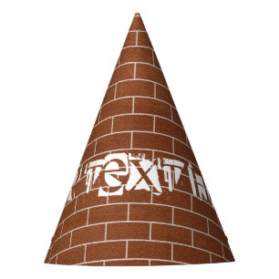 A Brick Wall - Add Your Special Text / Message Party Hat