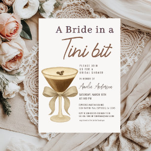 A Bride in a Tini Bit Bridal Shower Invitation