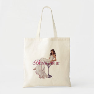 A Bride in a Tini Bit – Martini Glass Bride  Tote Bag