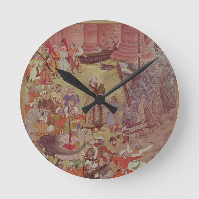 A Bridge of boats broken by Akbar (r.1556-1605) on Round Clock (Front)