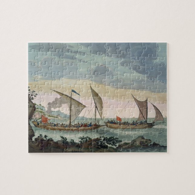 A Brigantine giving chase to a Felucca, and about Jigsaw Puzzle (Horizontal)