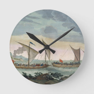 A Brigantine giving chase to a Felucca, and about Round Clock