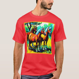 A Bright and Cheerful Horse Art Piece. Buy Now T-Shirt