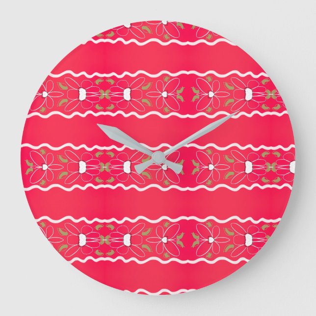 A Bright Floral Designed Clock (Front)