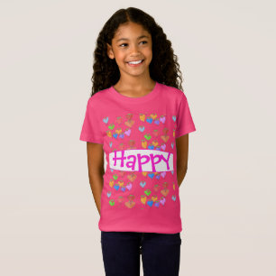 A Bright Pink Happy Heart T-shirt