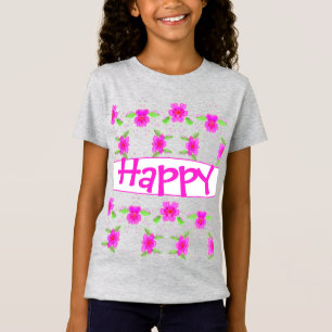 A Bright Pink Happy Tee