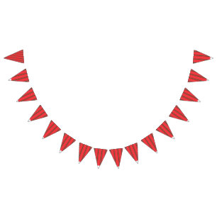 A bright red apple sits on a plain white surface. bunting
