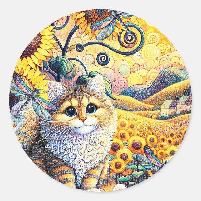 A Bright Sunny Day Classic Round Sticker (Front)
