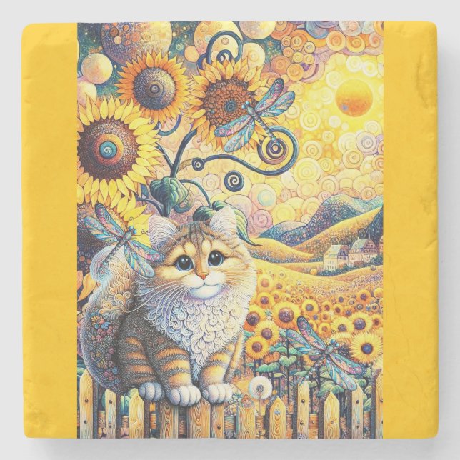 A Bright Sunny Day Stone Coaster (Front)