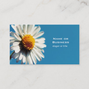 A Bright White Daisy under a Big Blue Sky Business Card