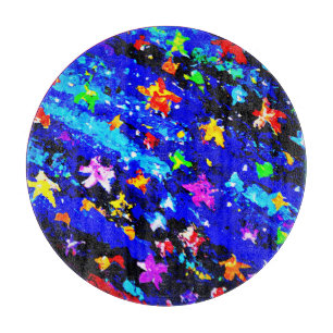 A Brightly Coloured Starry Skies. Buy Now Cutting Board