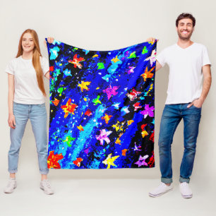 A Brightly Coloured Starry Skies. Buy Now Fleece Blanket