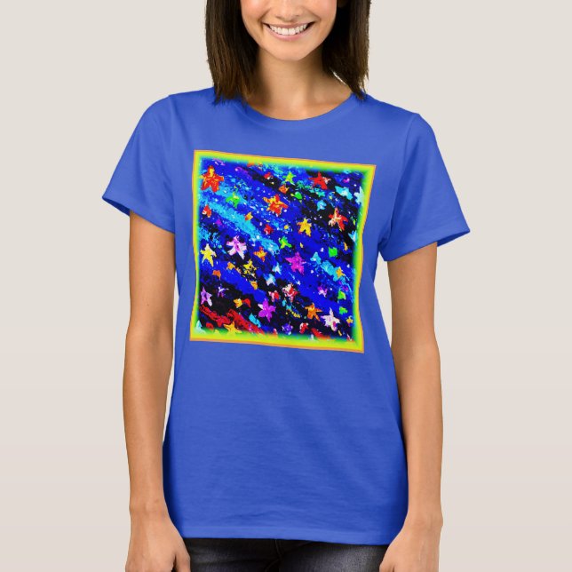 A Brightly Coloured Starry Skies. Buy Now T-Shirt (Front)