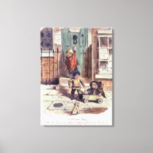 A Brilliant Idea (pen and coloured ink on paper) Canvas Print