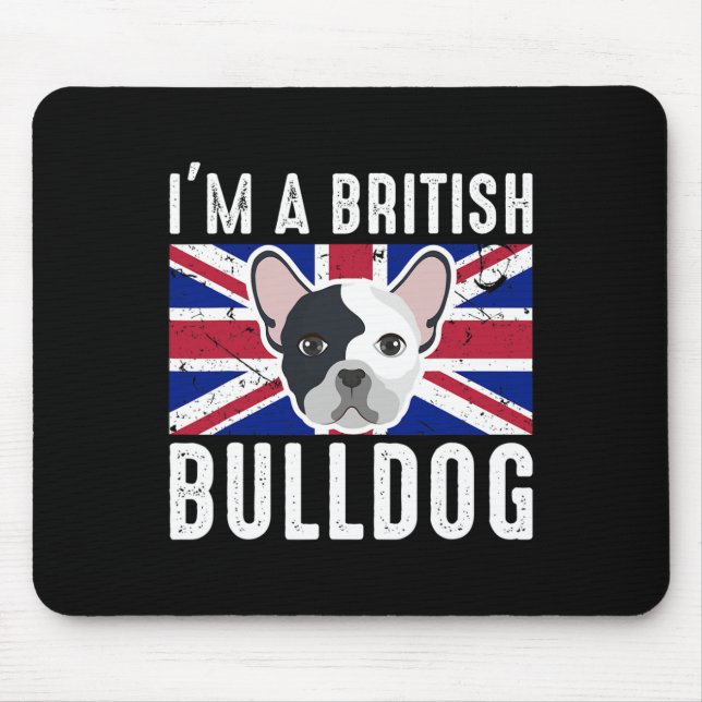 A British Bulldog England Union Jack  Mouse Mat (Front)