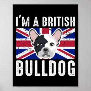 A British Bulldog England Union Jack Poster