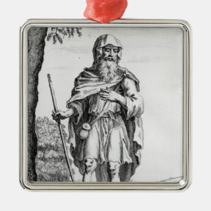 A British Druid, engraved by van der Gucht, 1723 Metal Tree Decoration