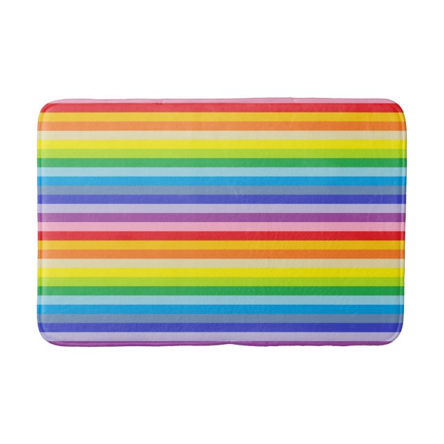 A Broader Spectrum Rainbow Stripes Bath Mat (Front)