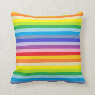 A Broader Spectrum Rainbow Stripes Cushion