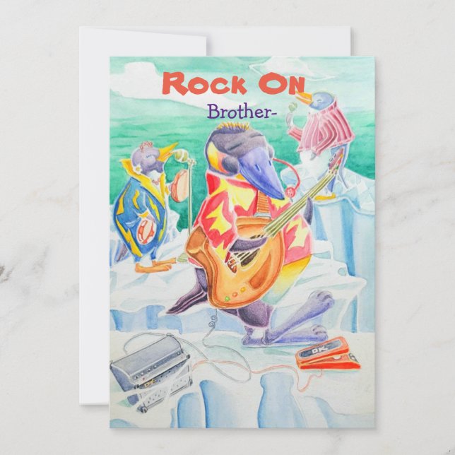 A Brothers Birthday Greeting Card.  Thank You Card (Front)