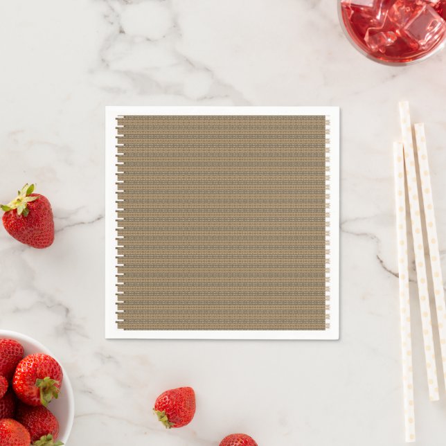 a brown and beige striped background napkin (Insitu)