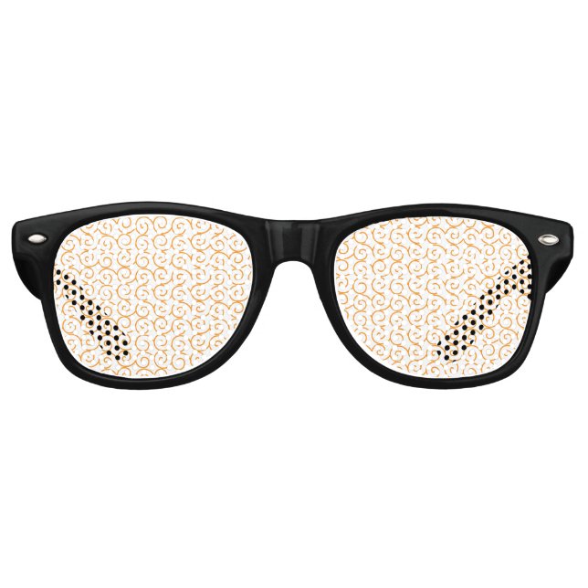 A brown and orange rug with a repeating pattern mo retro sunglasses (Front)