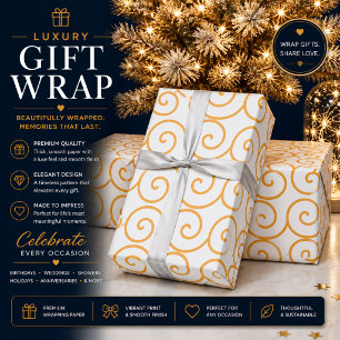 A brown and orange rug with a repeating pattern mo wrapping paper