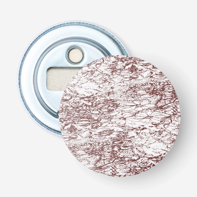 a brown and white background with a rough texture bottle opener (Front)