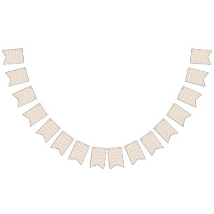 a brown background with a pattern of circles bunting