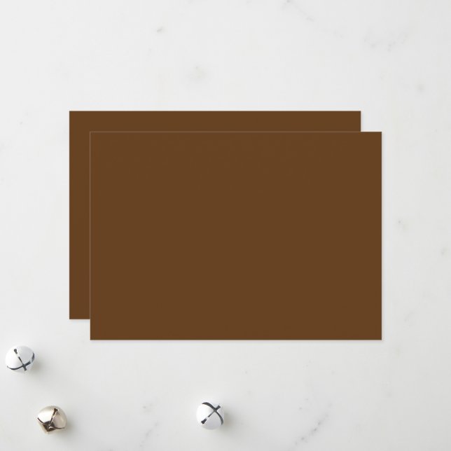 a brown background with a white border_ holiday card (Front/Back In Situ)