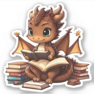 A Brown Dragon Reading