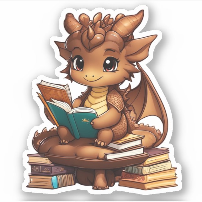 A Brown Dragon Reading (Front)