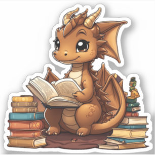 A Brown Dragon Reading