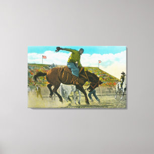 A Bucking Bronco at the Annual Salinas Rodeo Canvas Print